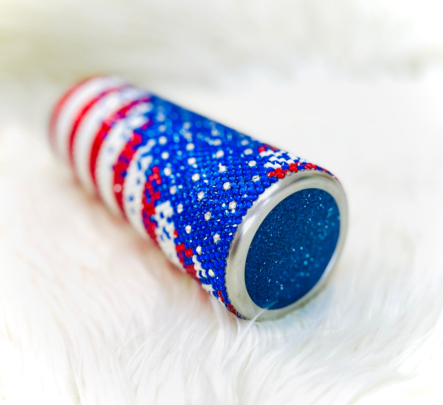 American Flag Bling Tumbler