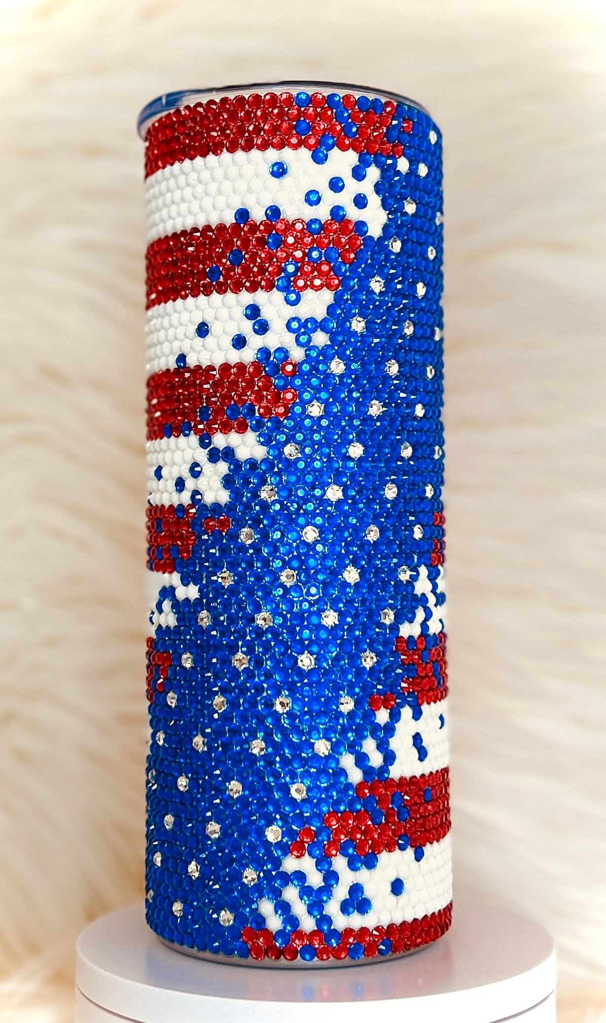 American Flag Bling Tumbler