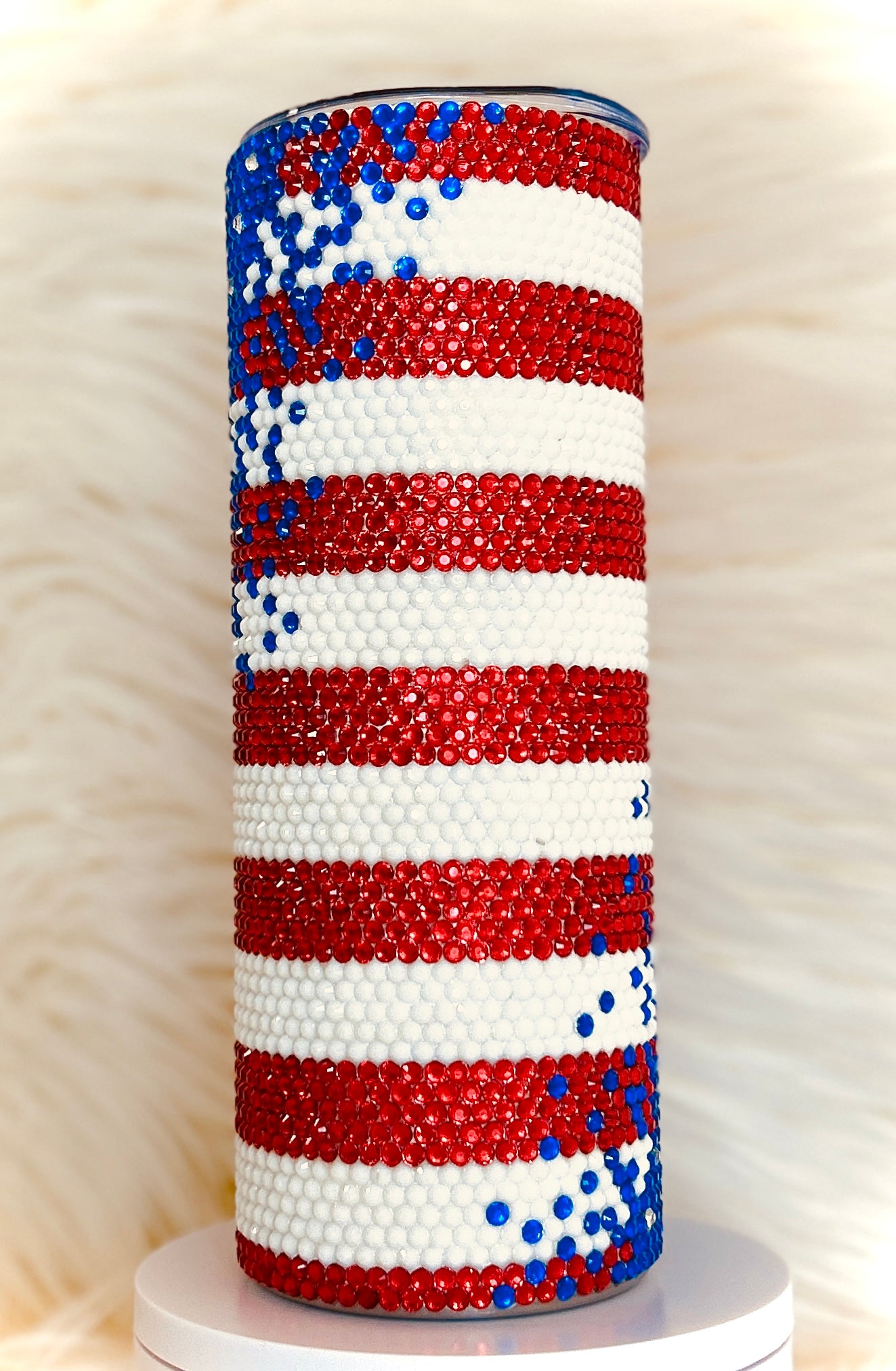 American Flag Bling Tumbler