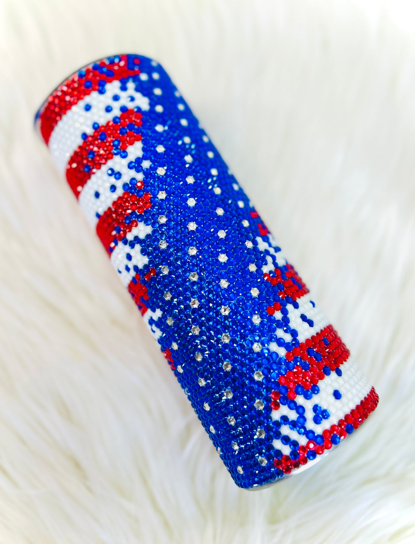 American Flag Bling Tumbler